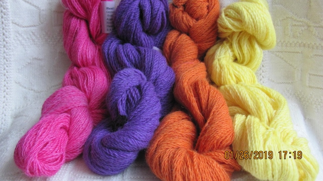 Alpaca- Hand dyed from home raised Alpacas- Jewel Tones